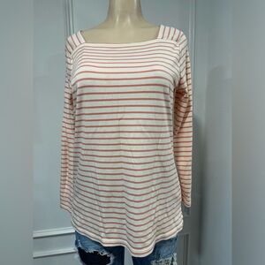 L.L. Bean Casual Striped Tops for Women Size Médium